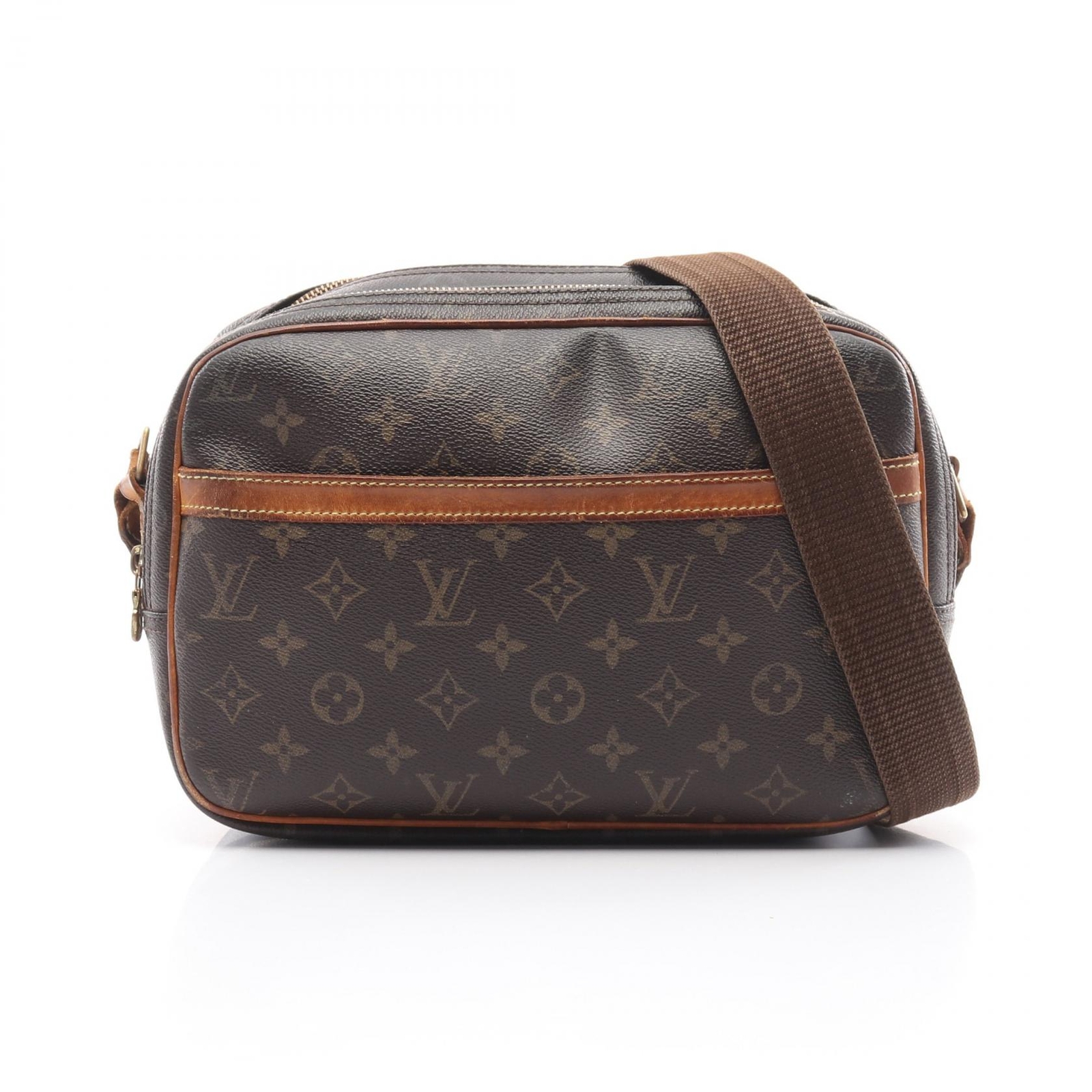 LOUIS VUITTON Reporter PM Monogram Canvas Crossbody Bag M45254 Leather