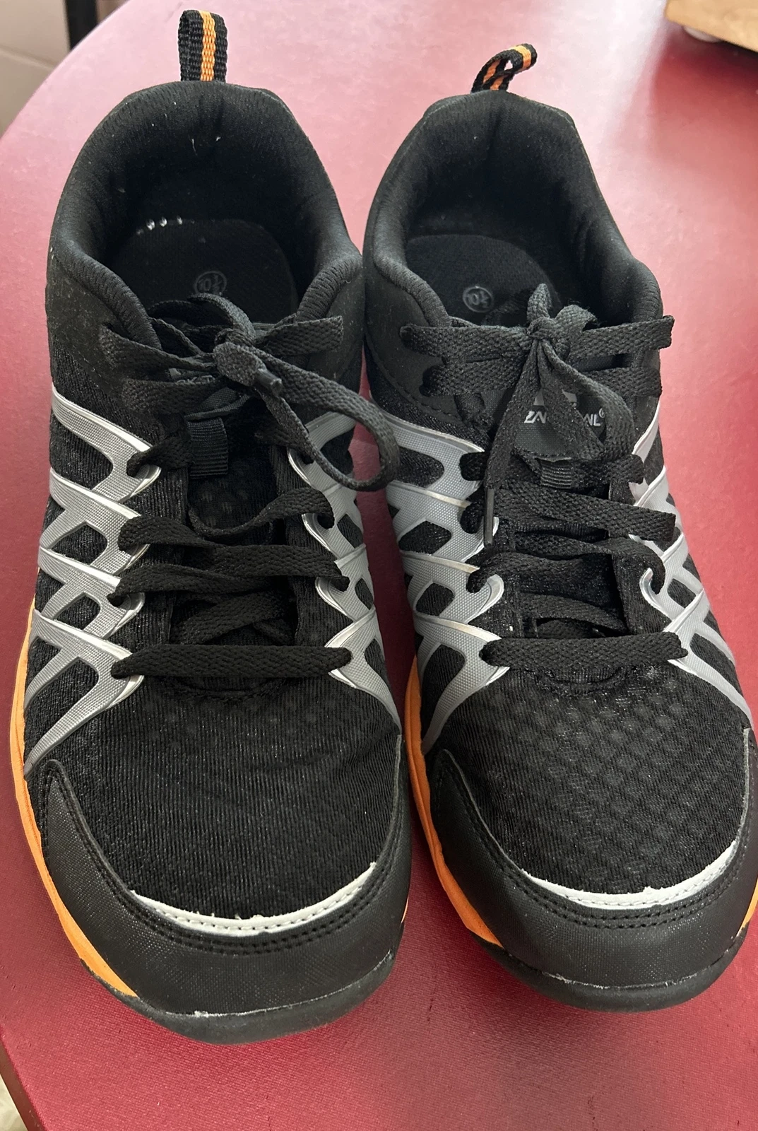 Men's Hiker Size 10.5 Athletic Trail Shoe, Black, Gray and Orange New