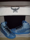 100% AUTHENTIC NEW MEN MCM BLUE LOGO MCM HIGH TOP SNEAKERS EU 41/US 8 — photo 3