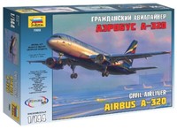 Airbus A-320 Civil Airliner 1:144 Kunststoff Modell Kit Zvezda