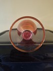 Vintage Glass Red Gold Vase Gold Trim Fluted Top Rim — photo 5