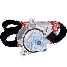 FEBI BILSTEIN Keilrippenriemen 7PK1257 + Wasserpumpe für HYUNDAI i20 II GB 1.2