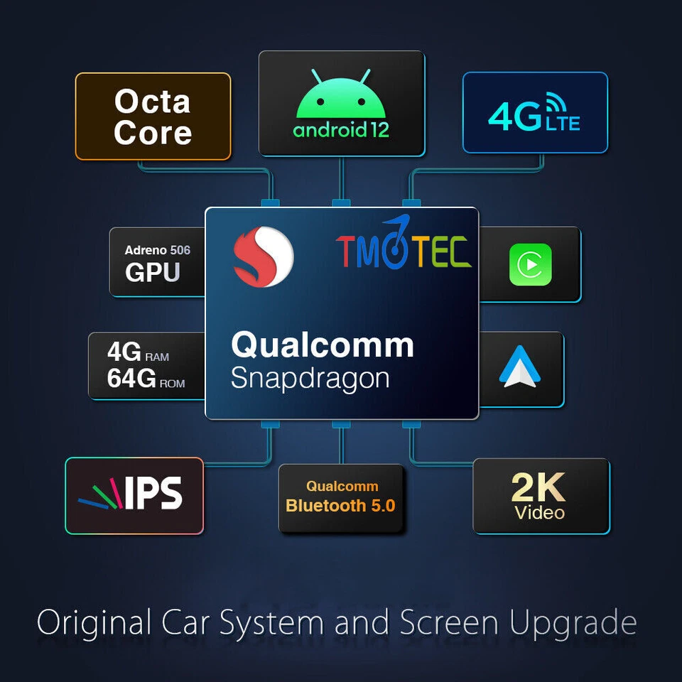 10.25" Android 14 6+64GB Car Stereo Auto Radio CarPlay For 2005-2008 BMW X3 E83 - Image 2 of 4