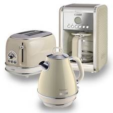 Jug Kettle, Toaster & Filter Coffee Machine Set, Cream Vintage Style, Ariete