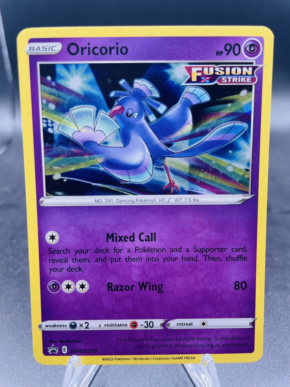 Pokemon Oricorio SWSH210 Sword & Shield Cosmso Holo Black Star Promo NM