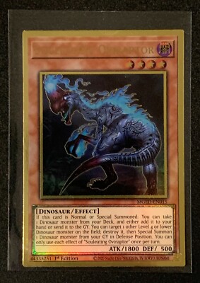 Souleierender Oviraptor | MGED-DE015 | Gold Rare | 1. Auflage | YuGiOh TCG