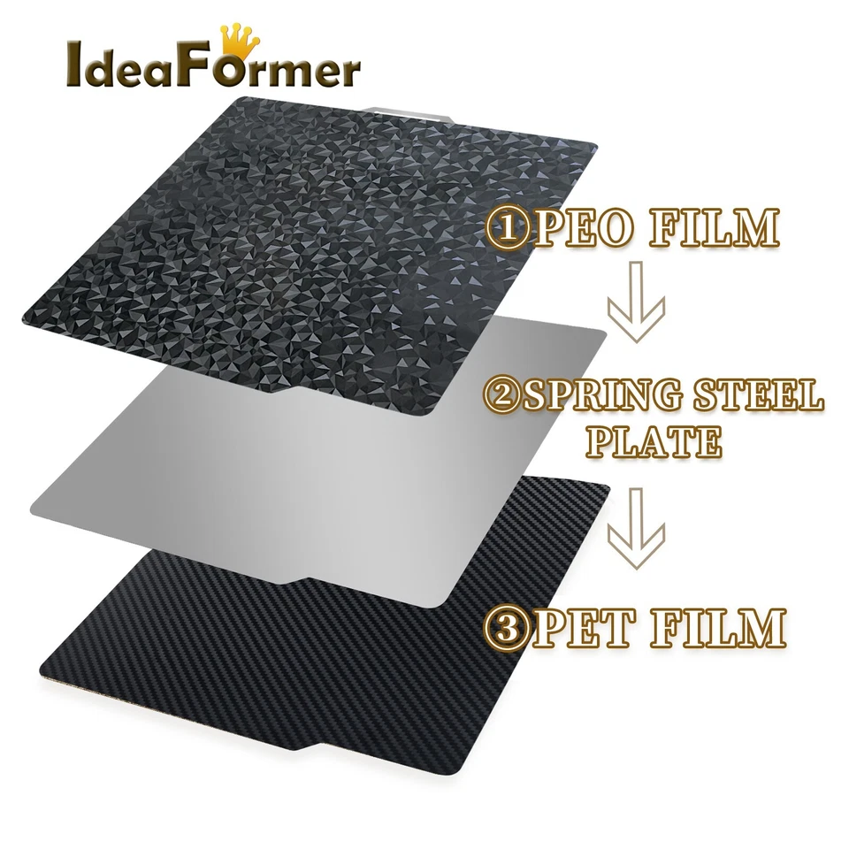 Ideaformer Smooth PEO+Carbon Fiber PET Build Plate 257x257mm for Bambu Series - Image 3 of 4
