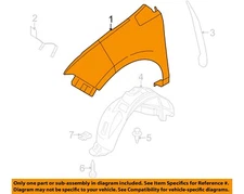 Lincoln FORD OEM 08-10 MKX-Front Fender Left 8A1Z16006A