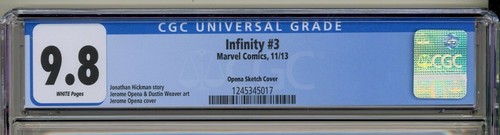 Infinity 3 CGC 9.8 Boceto Variante Opena Avengers Thanos Black Order X-men Namor - Imagen 5 de 9