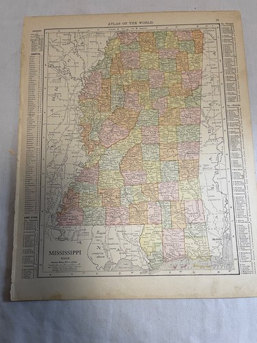 Antique all Original! Lot of (7) Mississippi State and City Maps 1867-1911s - Picture 15 of 24