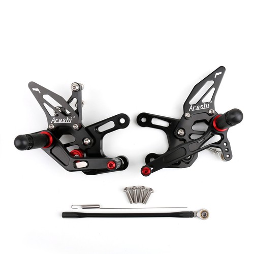 Rearsets Footpegs Pedals Fit for Kawasaki ZX-10R Ninja 2008-2010 Black BG - Picture 2 of 4