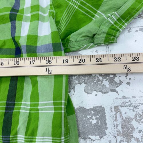 Under Armour Shirt Men Medium Green Plaid Button Up Outdoor Fish Hiking Adult - Picture 10 of 11