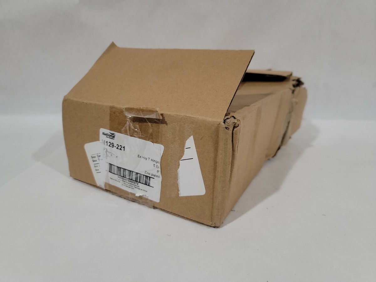 5 Pack National Hardware N129-221, Extra Heavy T Hinges, 8&quot;, Zinc 