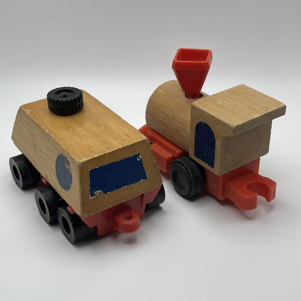 Tren y camión de madera Mattel 1973 vintage de cuerda raro en muy buena condición Foto 4 de 4