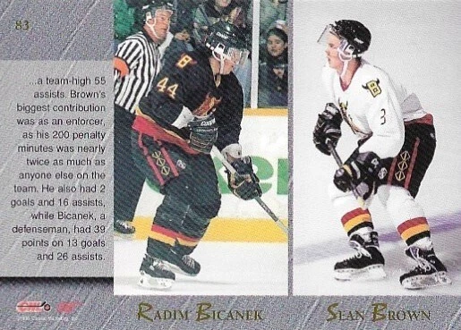 1995 Classic Draft Daniel Cleary Brian Secord Radim Bicanek Sean Brown #83 - Image 2 of 2