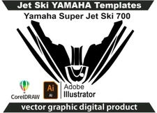 Jet Ski templates Yamaha Super Jet  700 Format Ai Cdr Ready for design J18