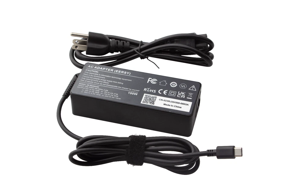 Cargador para computadora portátil Chromebook 100W 90W 65W 20V USB C para HP Dell Lenovo Acer Samsung Foto 2 de 4