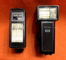 Lot of Two Vintage Vivitar Camera Flashes - 118 and 200 - Untested. Parts Only.