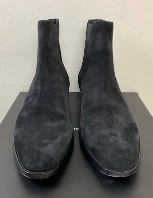 $1190 Saint Laurent Wyatt Black Suede Chelsea Boots 43 10 | eBay