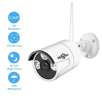 Hiseeu 3MP Outdoor IP Camera for Hiseeu Wireless Security Camera System Y8Y4