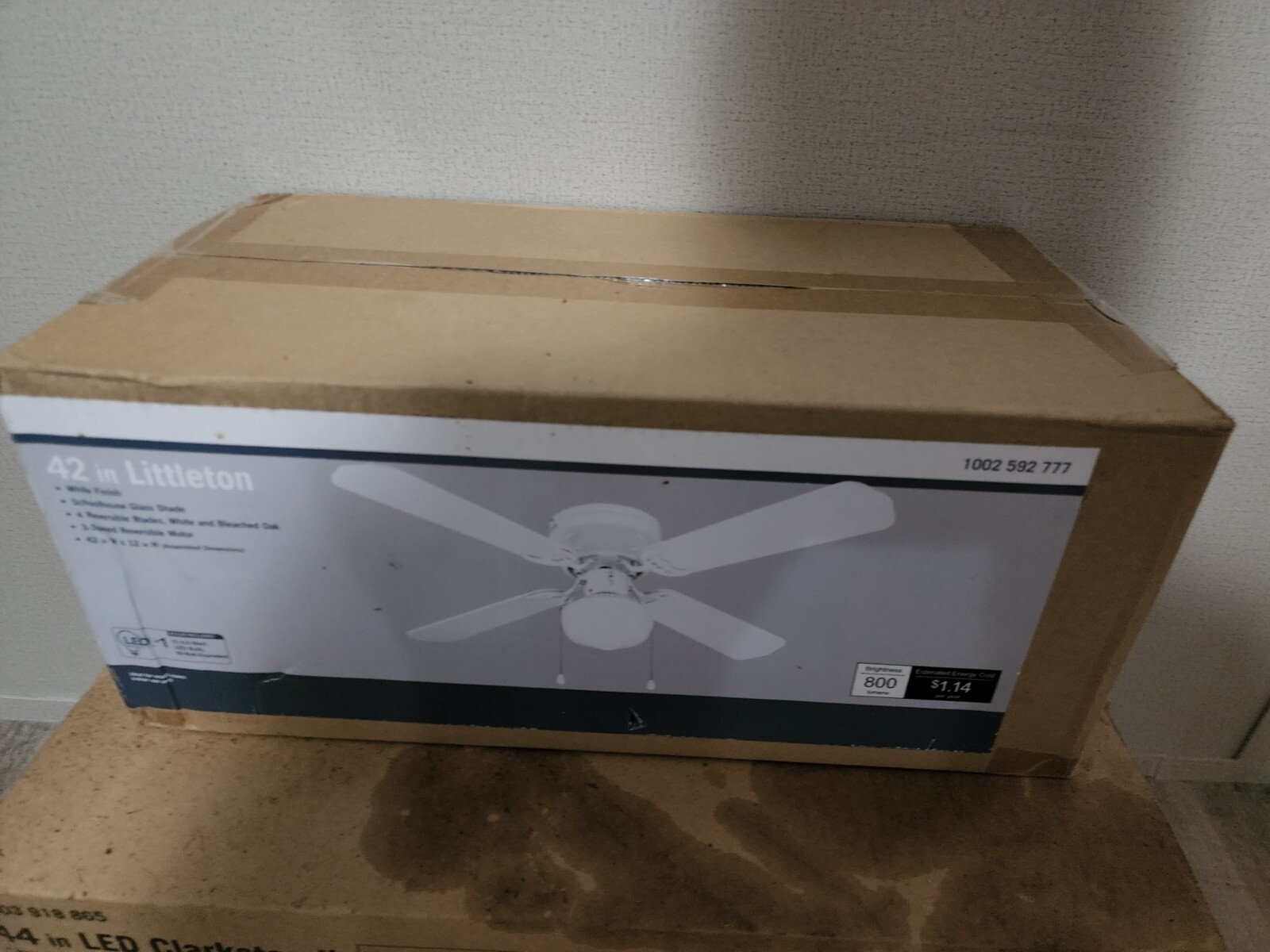 White Ceiling Fan with Quiet High-Speed Blades-image