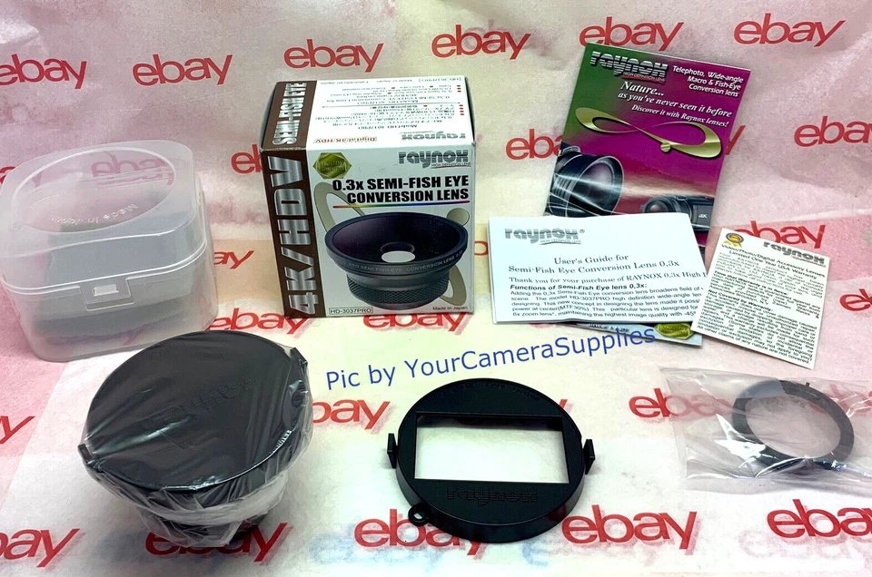 Raynox HD-3037 HD 0.3X SEMI-FISH EYE LENS SONY HDR-XR500/CX160/CX160E 37mm 43mm - Image 3 of 4