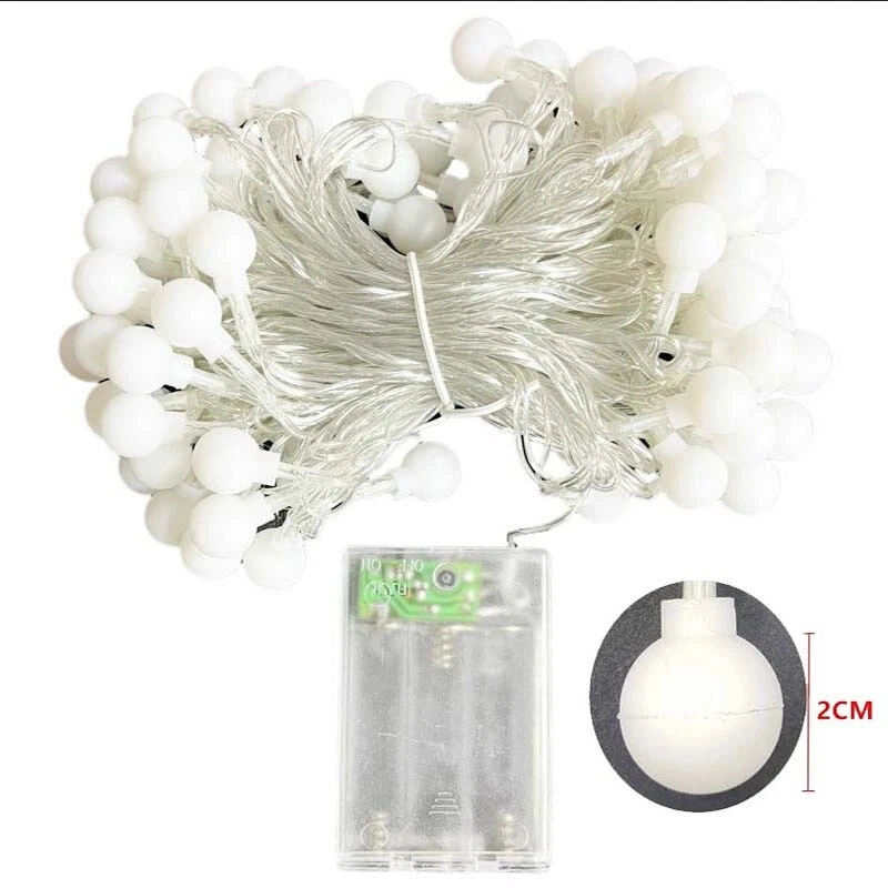 10M 12M LED Fairy String Cherry Balls Lights USB Wedding Christmas Indoor Outdro - Image 4 of 4