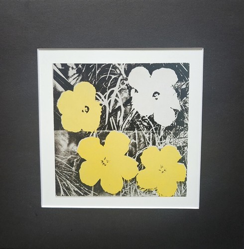 Andy Warhol "Blumen" (gelb/weiß) mattierte Offsetlithographie 12x12 2000 - Bild 1 von 2