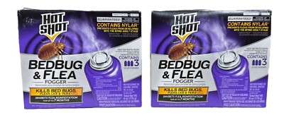 Hot-Shot Bed Bug Bomb & Flea Insect Fogger, 2 PACK OF 3 (6 PIECES TOTAL)