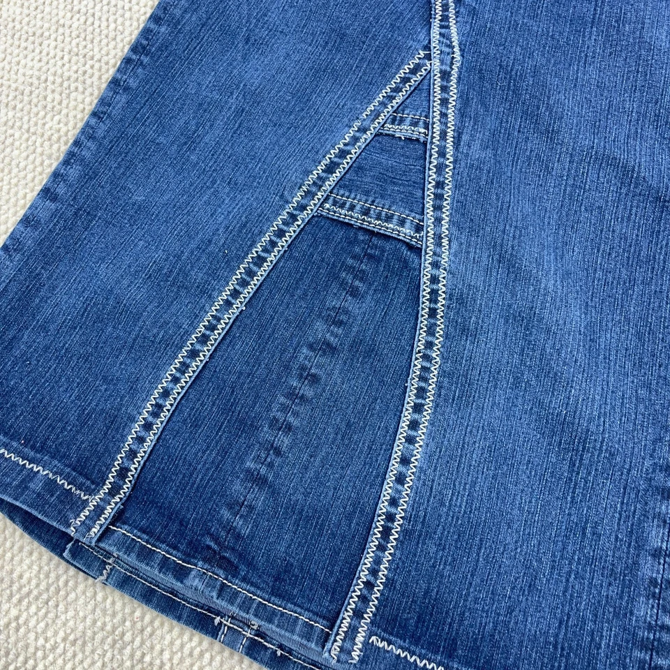 Falda Miss Me Mujer Talla 27 Denim Jean Hasta la Rodilla Bolsillos con Solapa Occidental Foto 4 de 4