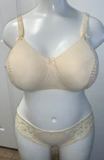 NWT-Amoena Mariella vanilla #44836 Wireless Pocketd Surgical Bra or Panty #44837