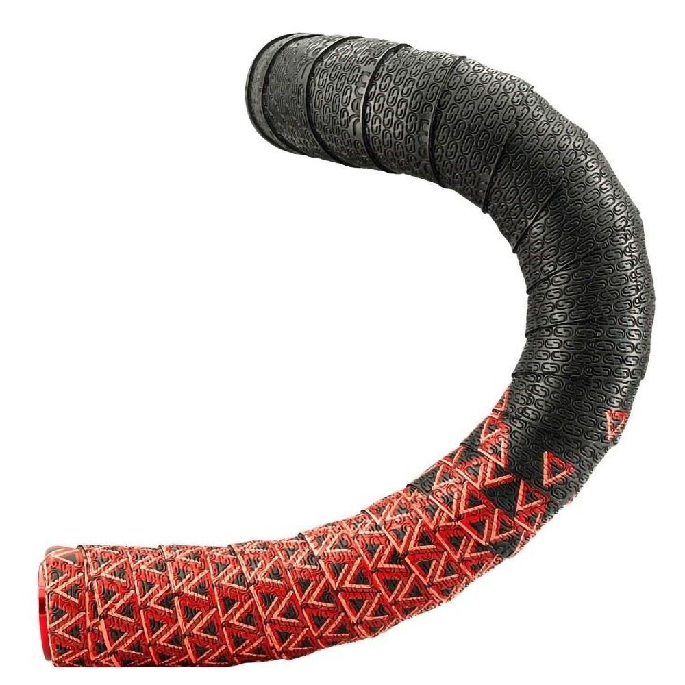 Nastro manubrio Deda Elementi LOOP nero/rosso 2.5mm con tappi 200x3cm