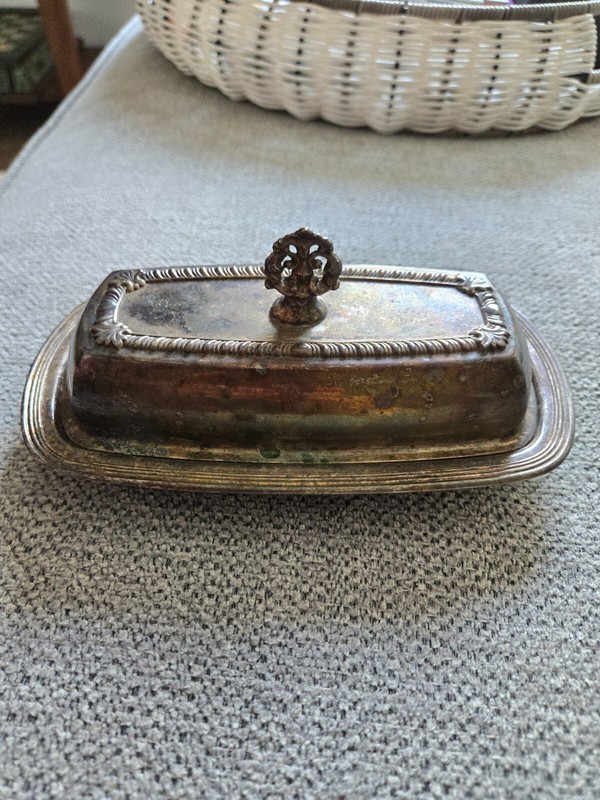 Vintage F.B. Rogers Silver Co Butter Dish
