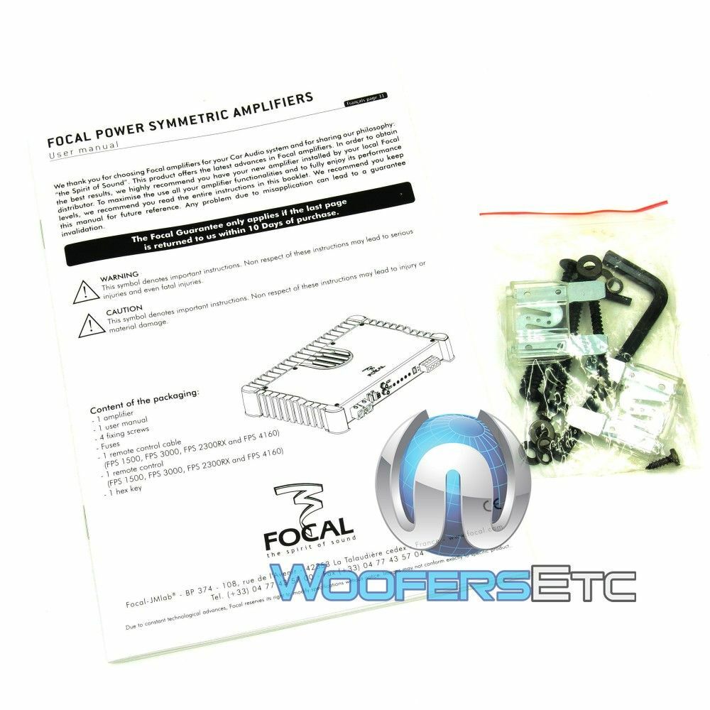 FOCAL FPS 3000 AMP MONOBLOCK 1500W RMS SUBWOOFERS BASS SPEAKERS AMPLIFIER NEW
