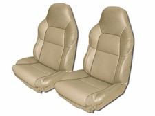 For Chevy Corvette C4 Standard 1994-1996 Beige Leather-like Custom Seat Cover For Chevy Corvette C4 Standard 1994-1996 Beige Leather-like Custom Seat Cover