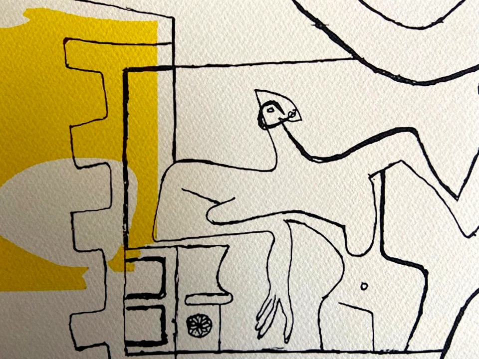 Litografía Le Corbusier certificado de autenticidad original numerada a mano firmada Op Josef Albers Foto 2 de 4