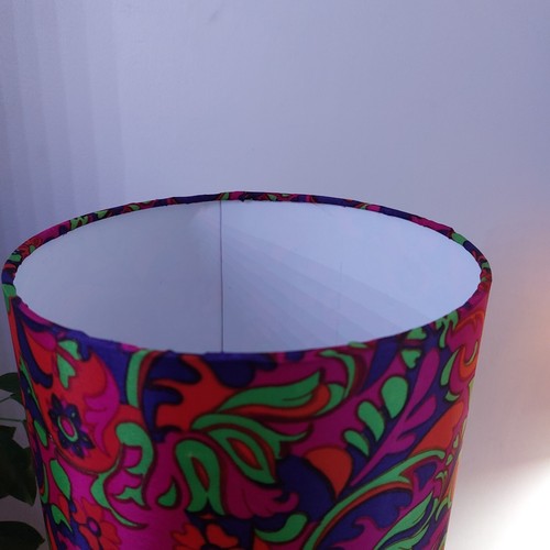 Psychedelic Large 60s 70s retro Table Lamp & base Lampshade Retro Funky Red - Picture 7 of 13