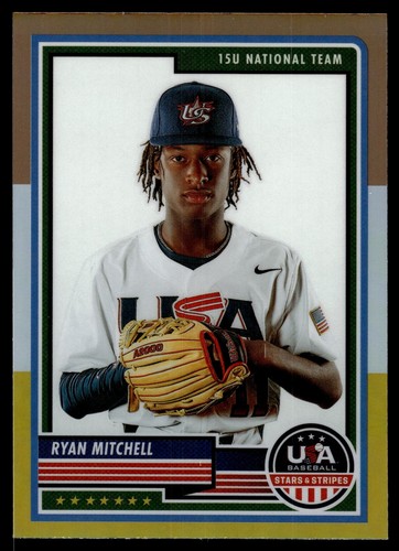 2023 Panini Stars & Stripes RYAN MITCHELL BRONZE SILVER & GOLD PRIZM #34 - Picture 1 of 2