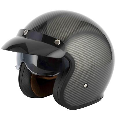 VCAN H589 Delta Jethelm Motorradhelm Retro Jet Bike Roller Carbon Wrap
