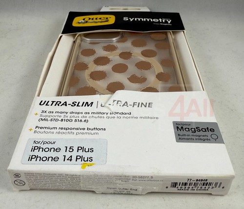 Otterbox Symmetry Apple iPhone 14/15 Plus Dotting Around (Brown/Clear) MagSafe - 第 4/4 張圖片