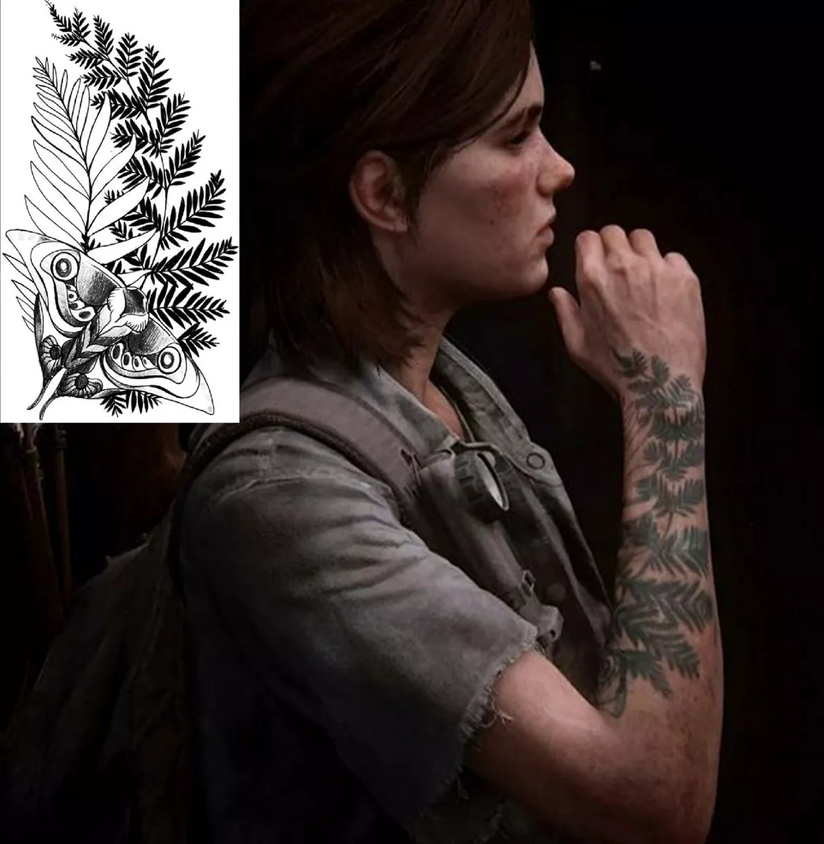 Ellie The Last of Us Temporary Tattoo Super Cool Ellie Cosplay Tattoo Men  Women