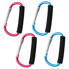 sansheng 4PCS Large Carabiner - 5.5" D-Style Click and Carry Bag 2red 2blue
