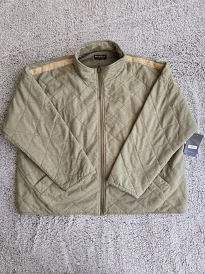 Bagatelle Quilted Jacket Women's 3X Olive Green Pockets Cotton Blend Full Zip