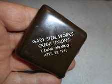 Vintage 1965 Gary Steel Works Credit Union Coin Change Purse Indiana