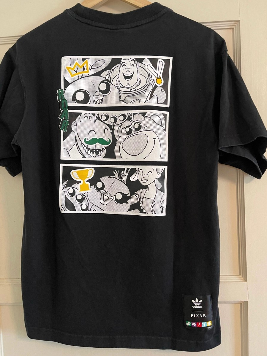 ADIDAS PIXAR COLLAB BLACK MANGA SS TEE SHIRT, S, Never Worn | eBay
