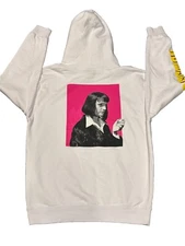 Pulp Fiction Mia Uma Thurman HUF Hoodie RARE White Pink 2021 Skate Punk NWOT