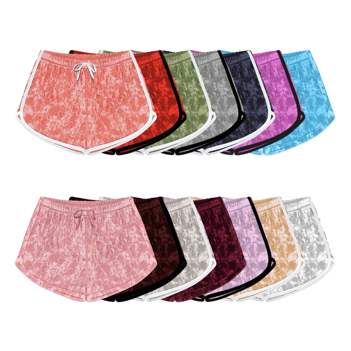 Pink velvet top shorts ebay