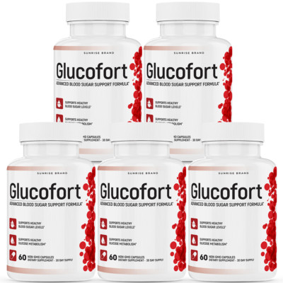Glucofort Blood Sugar Supplement Capsules, Blood Support - 5 Pack