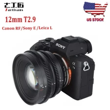 US 7Artisans 12mm T2.9 Super Wide Angle Cinema Lens For Sony E Canon RF L Mount
