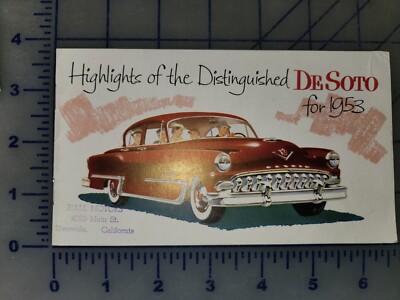 1953 De Soto Desoto Brochure Original Powermaster Firedome
